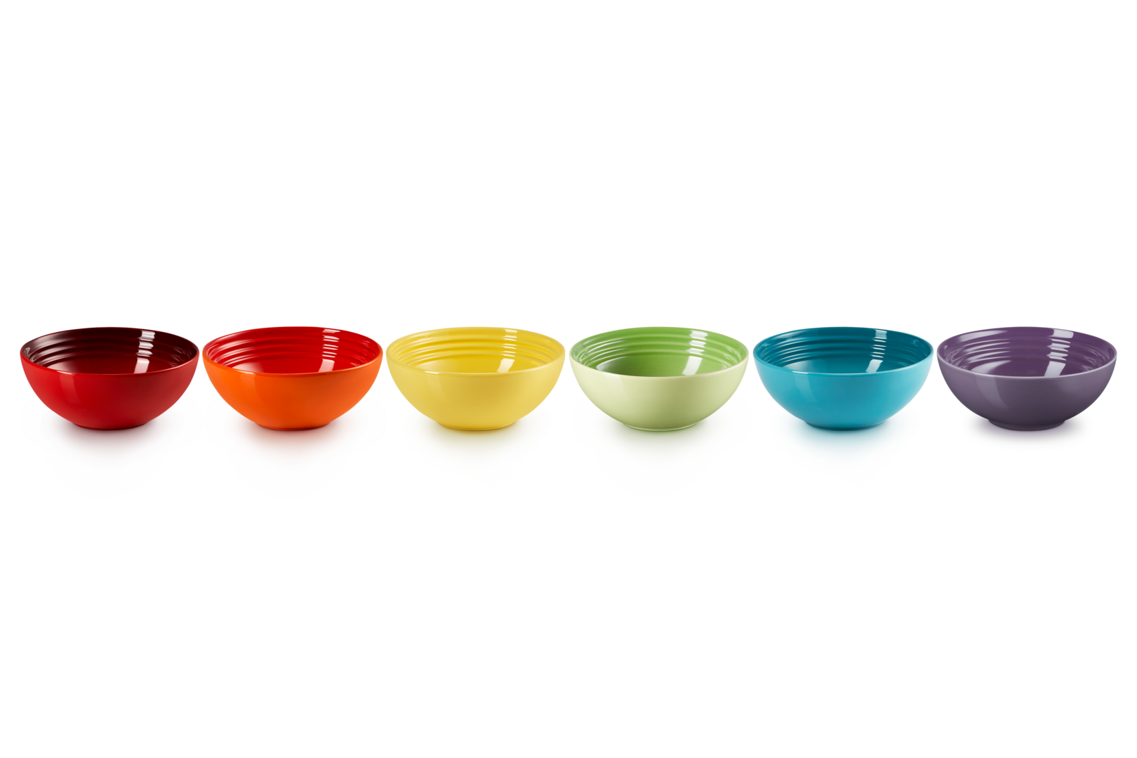 Stoneware Rainbow Set of 6 Cereal Bowls