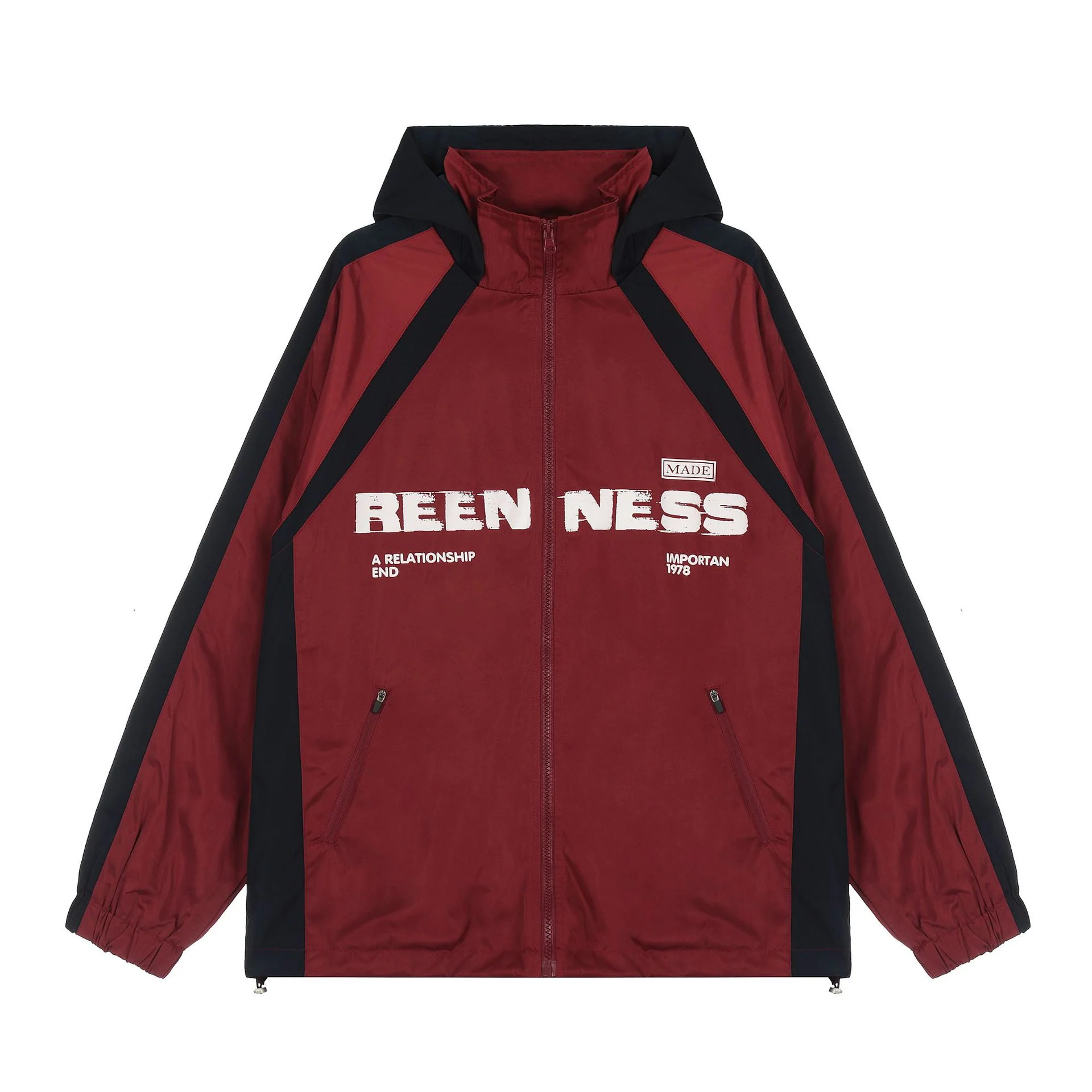 SR10 n retro popular autumn and winter trend men's and women's trench coat design locomotive windproof loose hooded jacket - Deanwangkt