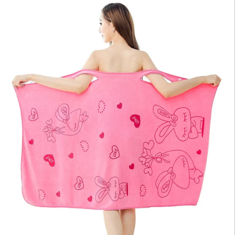 HULIANFU Microfiber Soft Bath Towel Fashion Women Sexy Wearable Quick Dry Magic Bathing Beach Spa Bathrobes Wash Clothing Beach Dresses - Deanwangkt