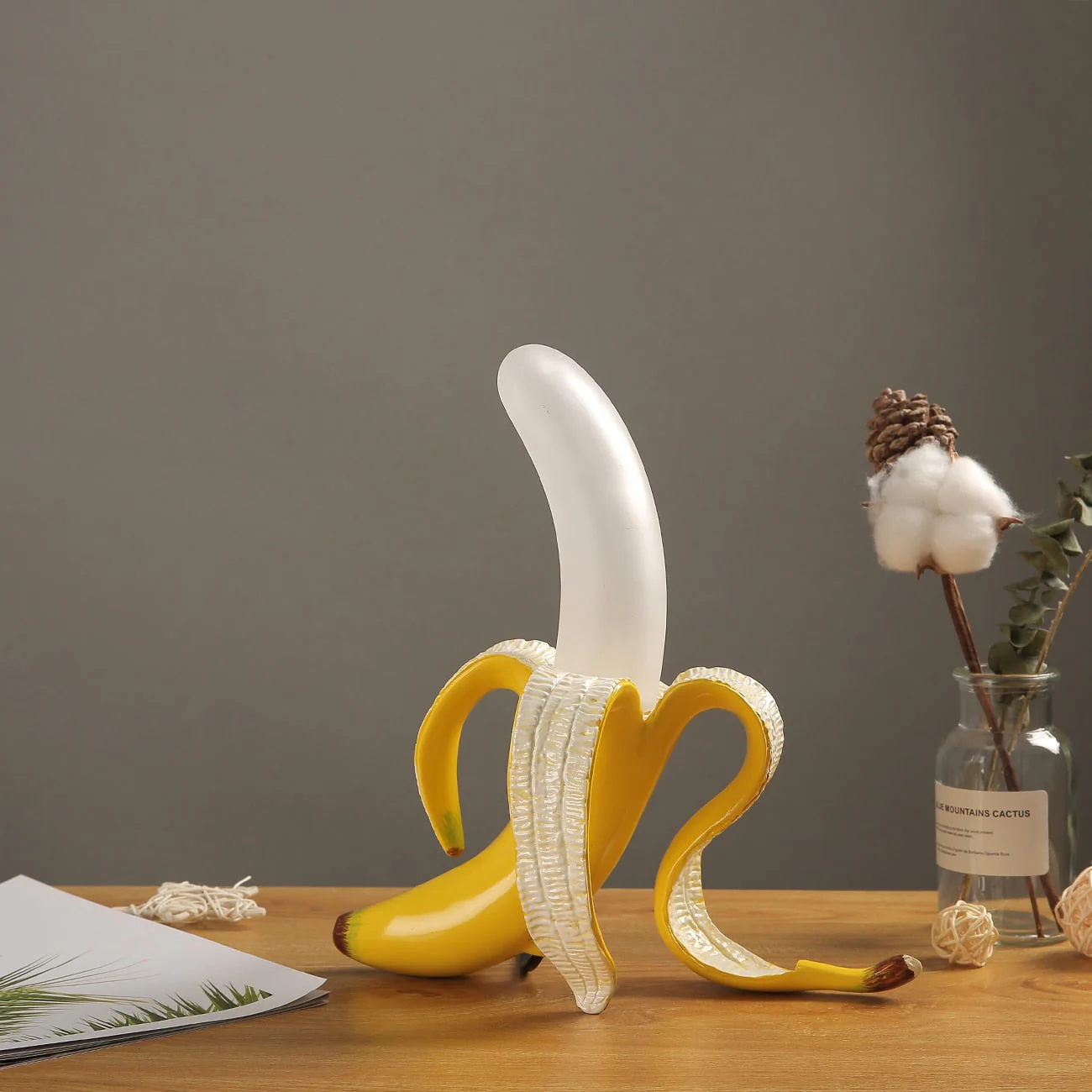 HULIANFU 2026  Table Lamp Italy Banana Desk Lamp Night Lights Led Bedroom Bedside Living Room Glass Modern Home Decor Lighting Fixtures - Deanwangkt
