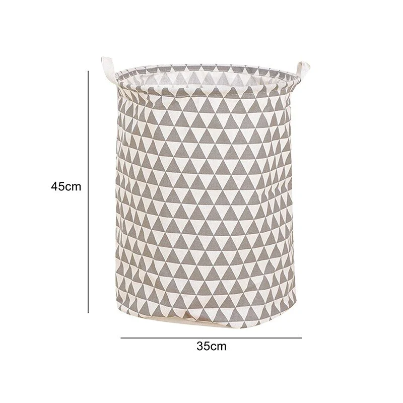 HULIANFU Organizer Canvas Laundry Basket Waterproof Large Capacity Laundry Hamper Dirty Clothes Storage Basket Toy Home Storage Bin 45x35 - Deanwangkt