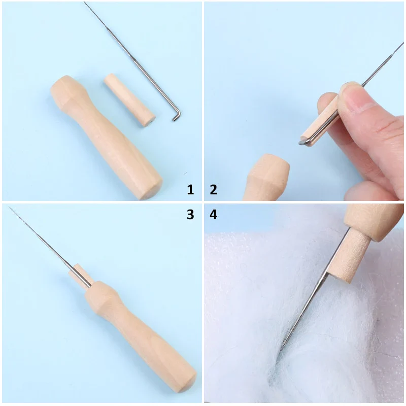 HULIANFU MIUSIE 16/25 Color Needle Felting Kit Wool Felting Tools Handmade Felt Needle Set 7pcs Pack Felting Fabric Materials Accessories - Deanwangkt
