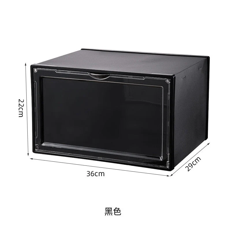 HULIANFU Transparent Anti-oxidation Shoe Box Aj Shoe Storage Box Household Drawer Type Dust-proof Plastic Shoe Display Stand - Deanwangkt