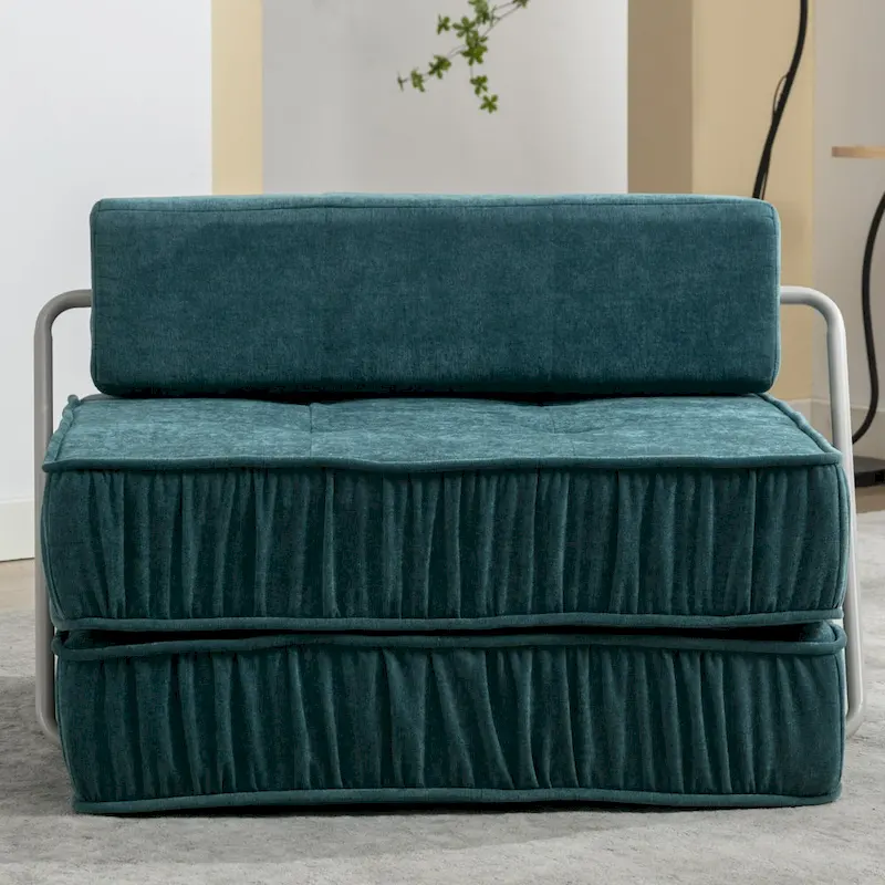 Convertible Sofa Bed,Modern Chenille Upholstered Sleeper Chair