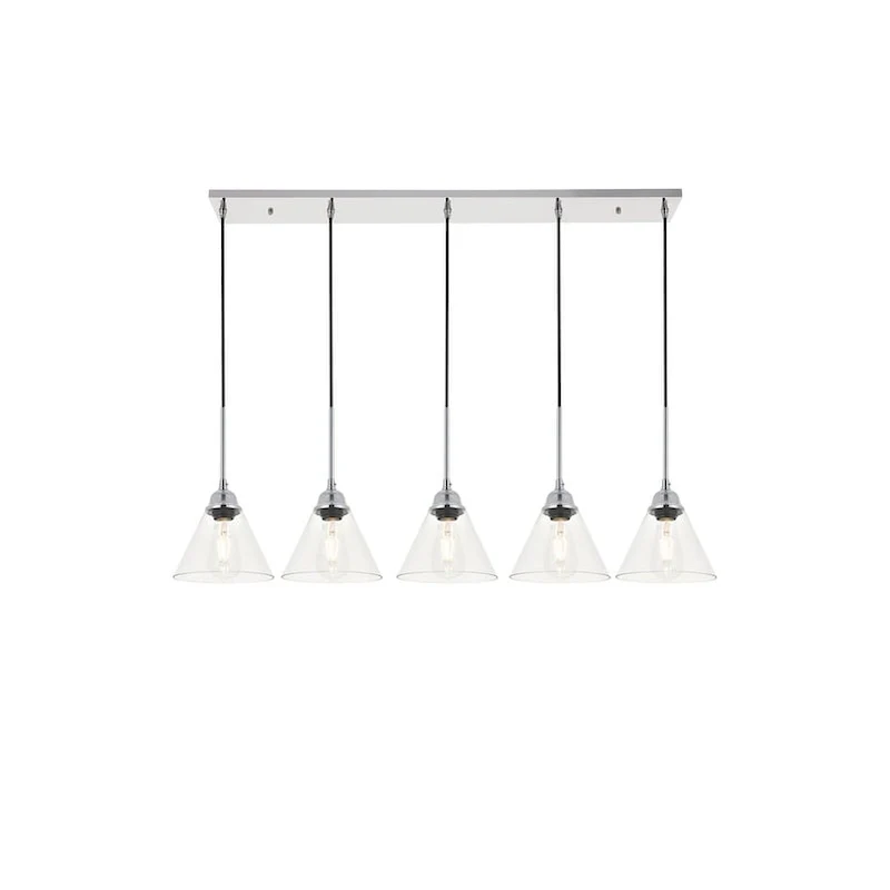 Histoire 5 light chrome Pendant