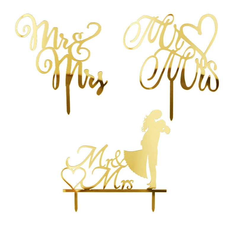 HULIANFU MR&MRS Acrylic Wedding & Engagement Cake Topper Lover Valentine  Day Baking Decoration You&me Anniversary Cake Party Favors - Deanwangkt