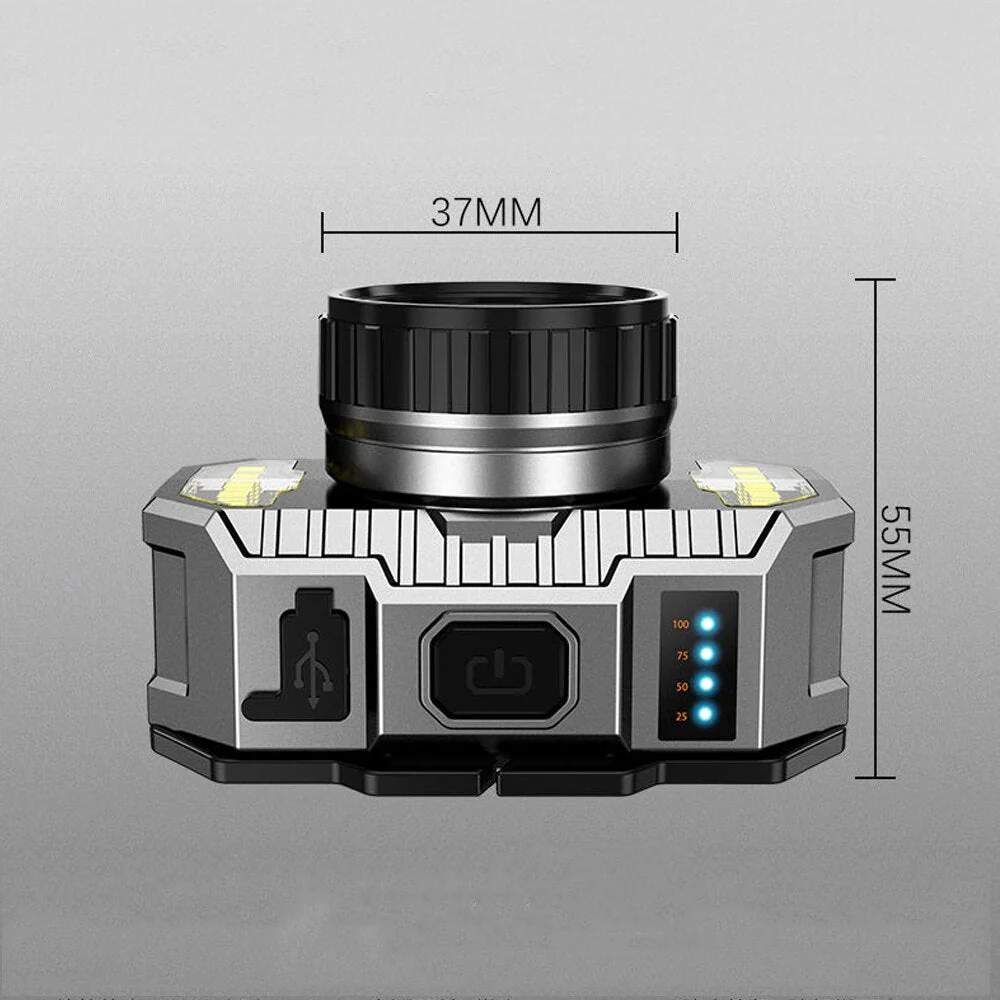 HULIANFU LED Headlamp Strong Light Super Bright Head-Mounted Flashlight Outdoor Household Long-Range Rechargeable Night Fishing Headlight - Deanwangkt