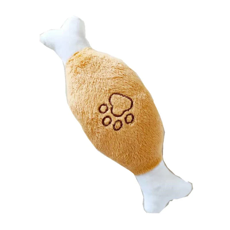 HULIANFU Pet Toys Plush Squeaky Toy Bite-Resistant Clean Dog Chew Puppy Training Toy Soft Banana Bone Vegetable Fruit Pet Supplies - Deanwangkt