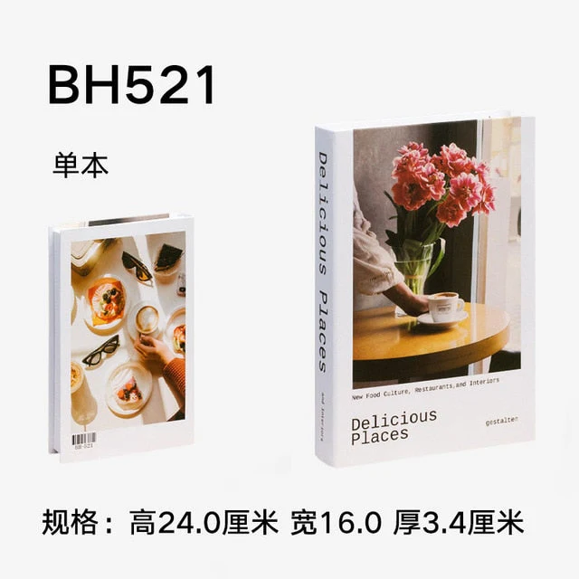 HULIANFU Ins Fashion Fake Books for Decoration Home Decor Coffee Table Book Simulation Prop Book Model Hotel Room Unopenable Box Book - Deanwangkt