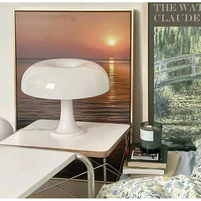 HULIANFU Italy Designer Led Mushroom Table Lamp for Hotel Bedroom Bedside Living Room Decoration Lighting Modern Minimalist Desk Lights - Deanwangkt