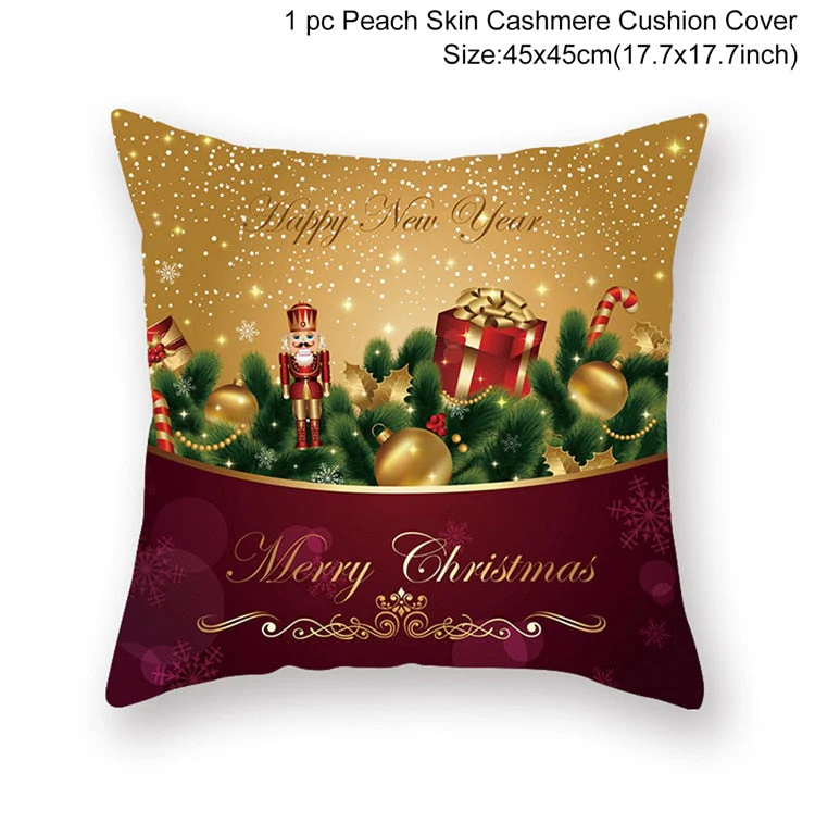 HULIANFU Santa pillowcase Happy New Year 2026  Xmas Gifts  Christmas Decor For Home Merry Christmas Ornament Navidad Natal Xmas Gifts - Deanwangkt