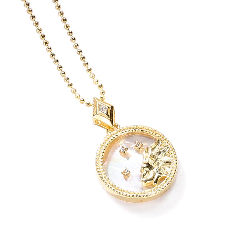 hulianfu Fashion Solid Zodiac Necklace - Deanwangkt