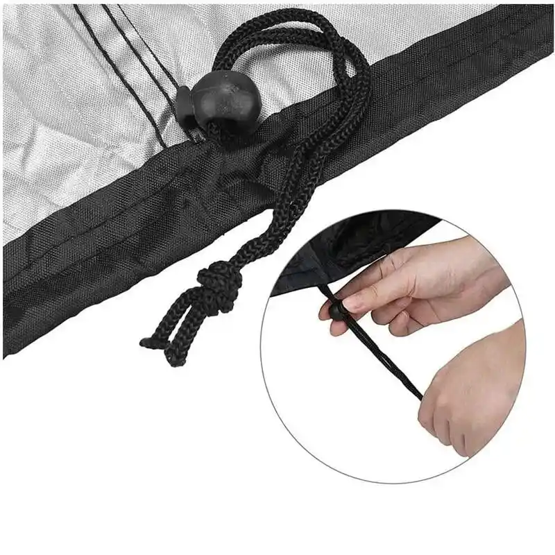 Shatex 30 in. Black Durable Weather-Resistant Square Fire Pit Cover