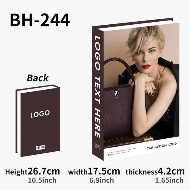 HULIANFU Ins Fashion Fake Books for Decoration Home Decor Coffee Table Book Simulation Prop Book Model Hotel Room Unopenable Box Book - Deanwangkt