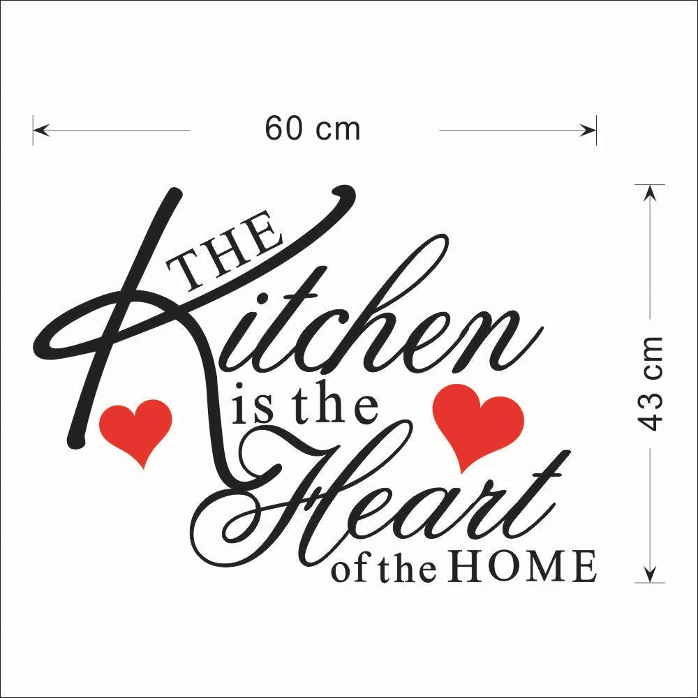 HULIANFU Kitchen Wall Stickers Vinyl Wall Decals for Kitchen English Quote Home Decor Art Decorative Stickers PVC Dining Room For Bar PVC - Deanwangkt