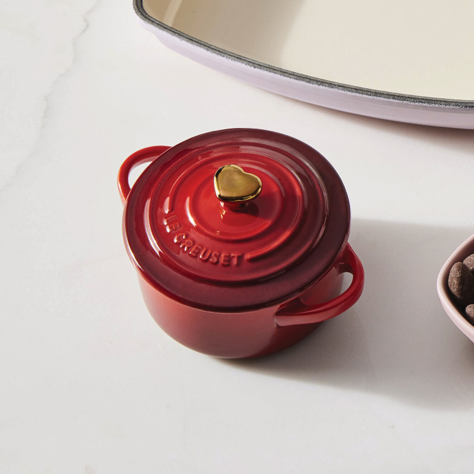 Mini Cocotte with Gold Heart Knob
