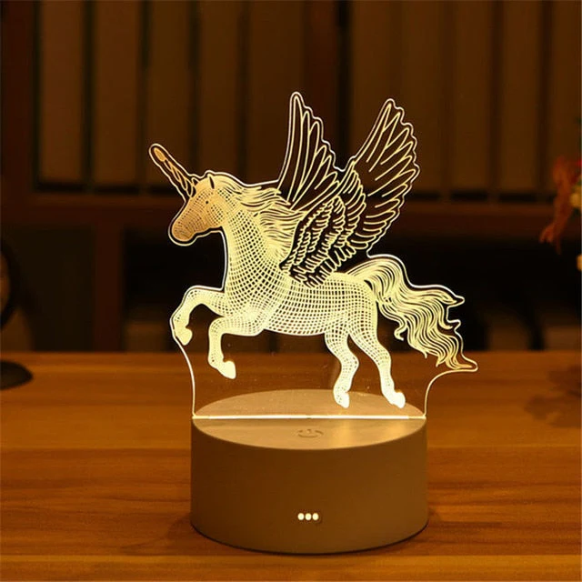 HULIANFU Romantic Love 3D Lamp Heart-shaped Balloon Acrylic LED Night Light Decorative Table Lamp Valentine Day Sweetheart Wife Gift - Deanwangkt