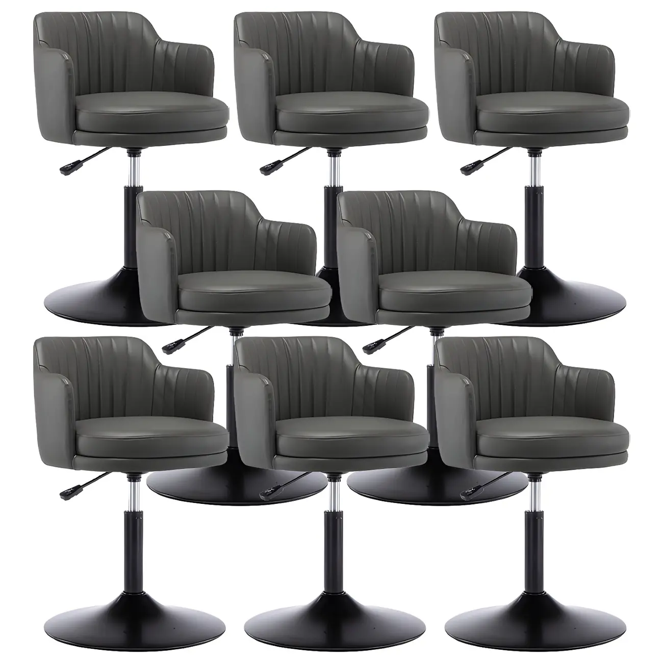 Modern Leather Armrests Swivel Adjustable Bar Stool