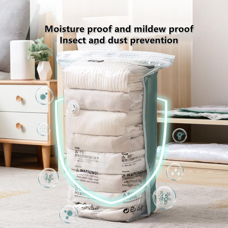 HULIANFU No Need Pump Vacuum Bags Large Plastic Storage Bags for Storing Clothes blankets Compression Empty Bag Covers Travel Accessories - Deanwangkt