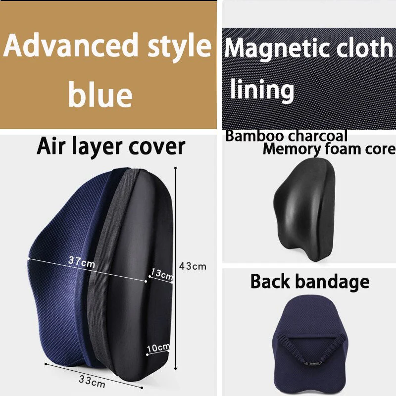 HULIANFU Memory Foam Seat Cushion Orthopedic Pillow Office Chair Cushion Lumbar Cushions Car Seat Butt Hemorrhoid Coccyx Vertebra Sets - Deanwangkt