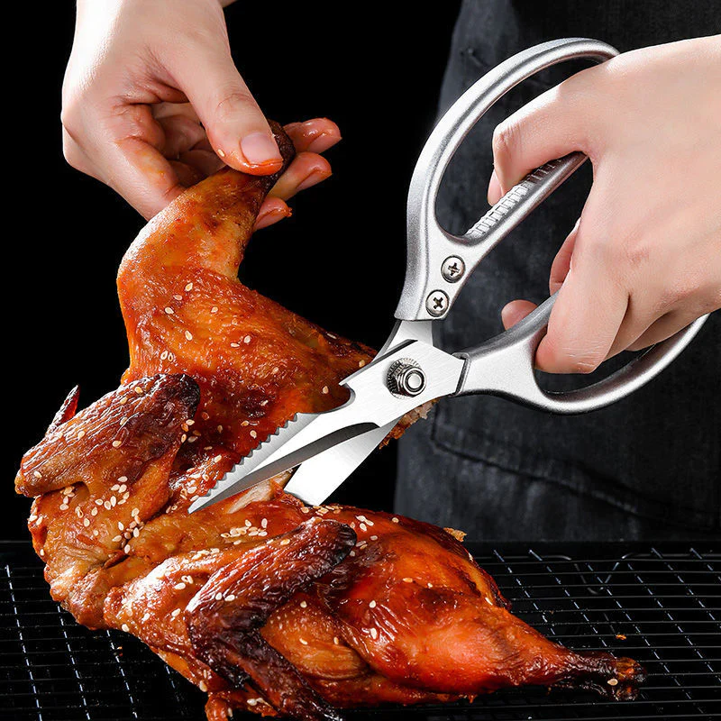HULIANFU Multifunctional Kitchen Tools Kitchen Scissors Stainless Steal Meat Vegetable Cutting Scissors Chicken Bone Scissor Can Opener - Deanwangkt