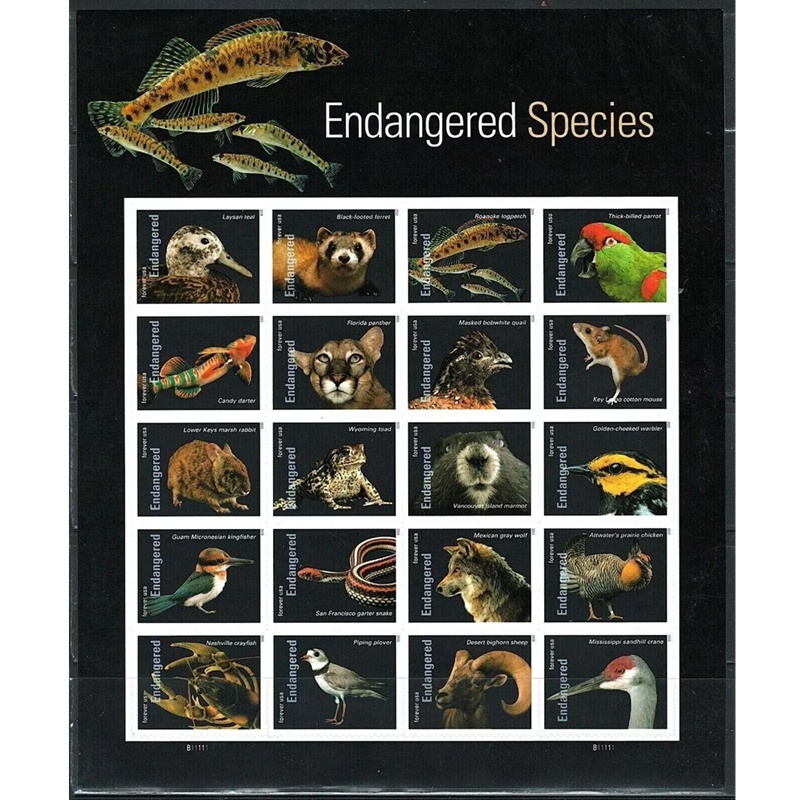 Endangered Species 2023, (Sheet of 20) - TWENTYSTAMPS