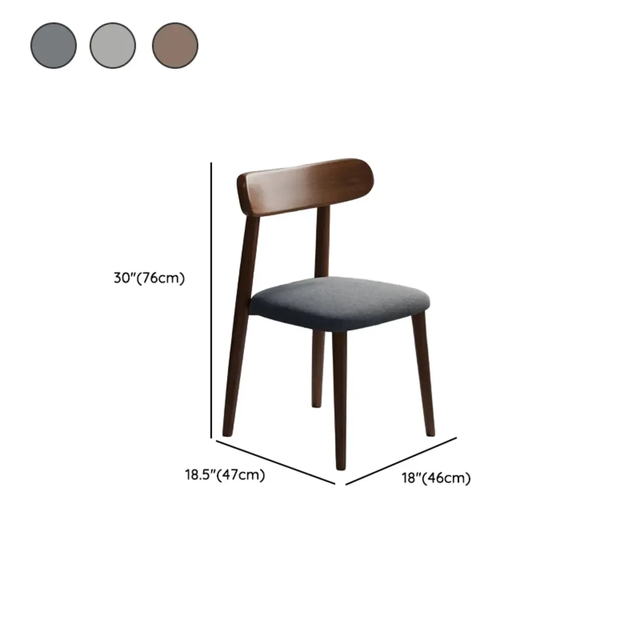Modern Armless Leather Dining Chair with Low Back
