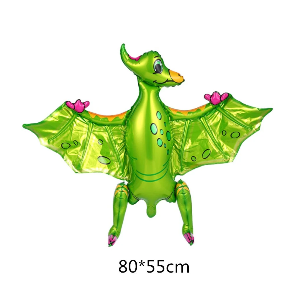 HULIANFU Large 4D Walking Dinosaur Foil Balloons Jungle Animal Boys Birthday Party Decors Jurassic  Standind Dragon Kids Toys Air Globos - Deanwangkt