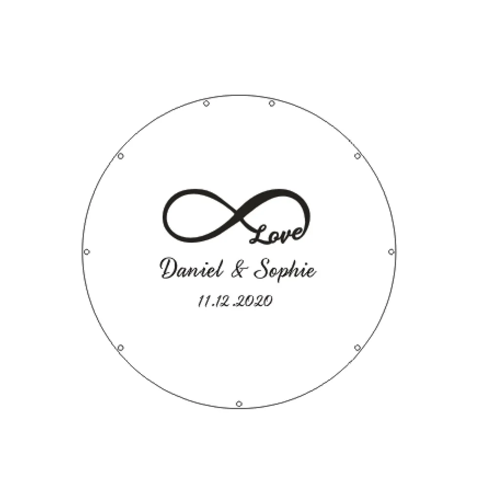 HULIANFU Personalized Acrylic round wedding guest book alternative,Acrylic drop top,Circle wood wedding guest book,wedding name sign, - Deanwangkt
