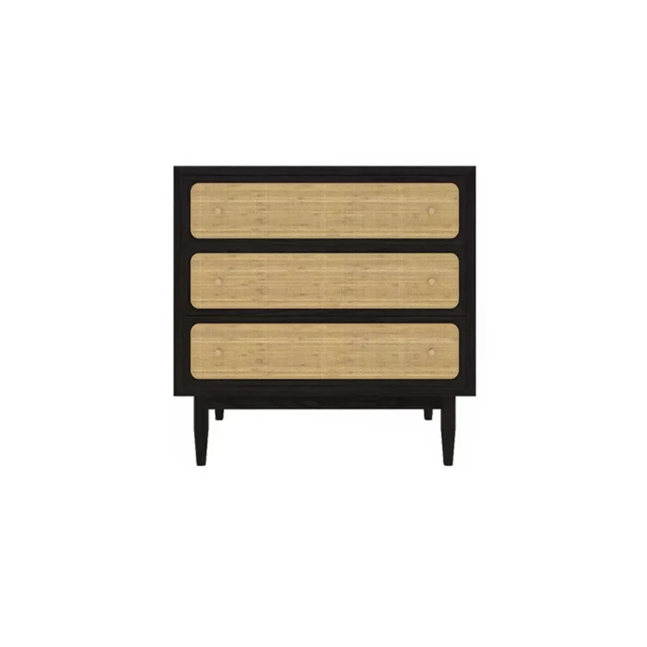 Tropical Wooden Dresser with Drawers and Gold Handles