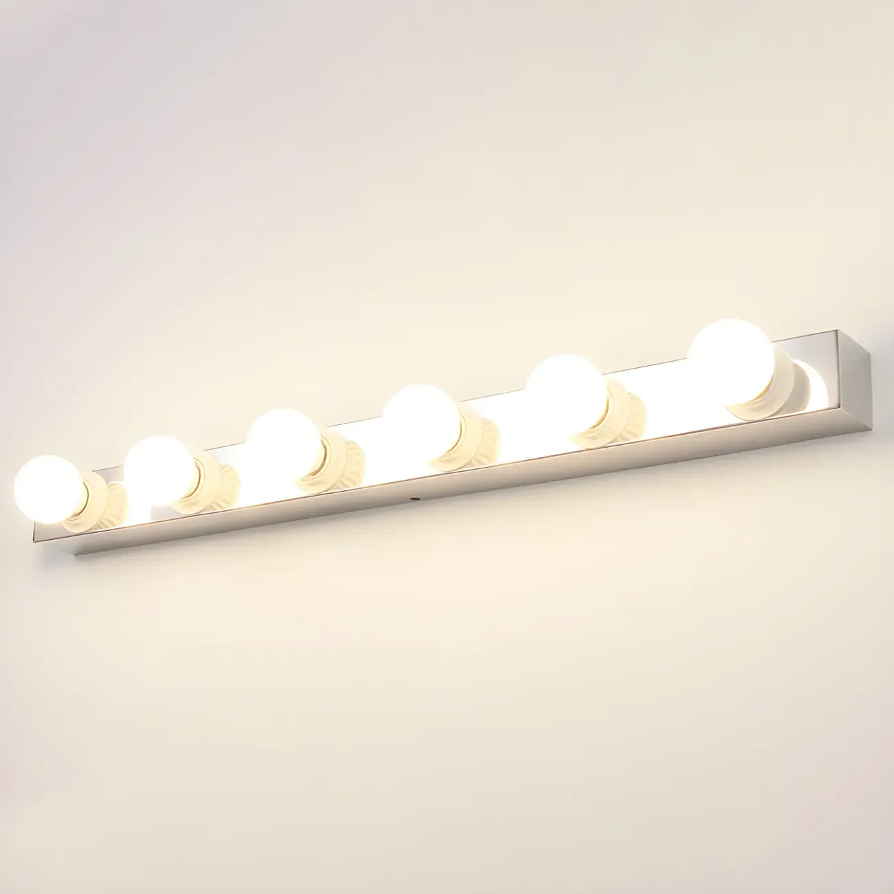 Modern Chrome Globe Bulb Bathroom Vanity Light