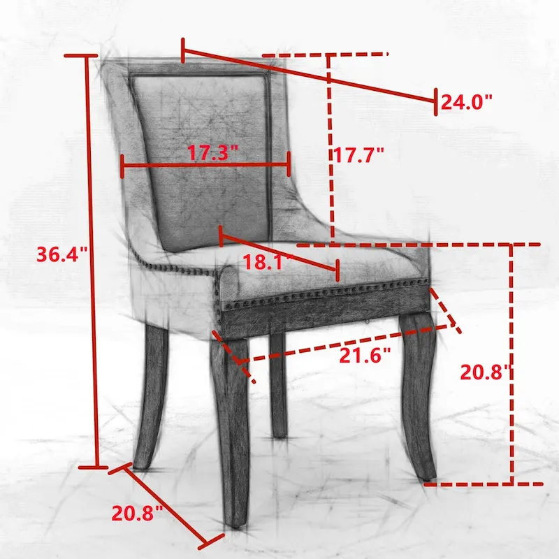 Set of 2 Ultra Side Dining Chairs with Wood Legs