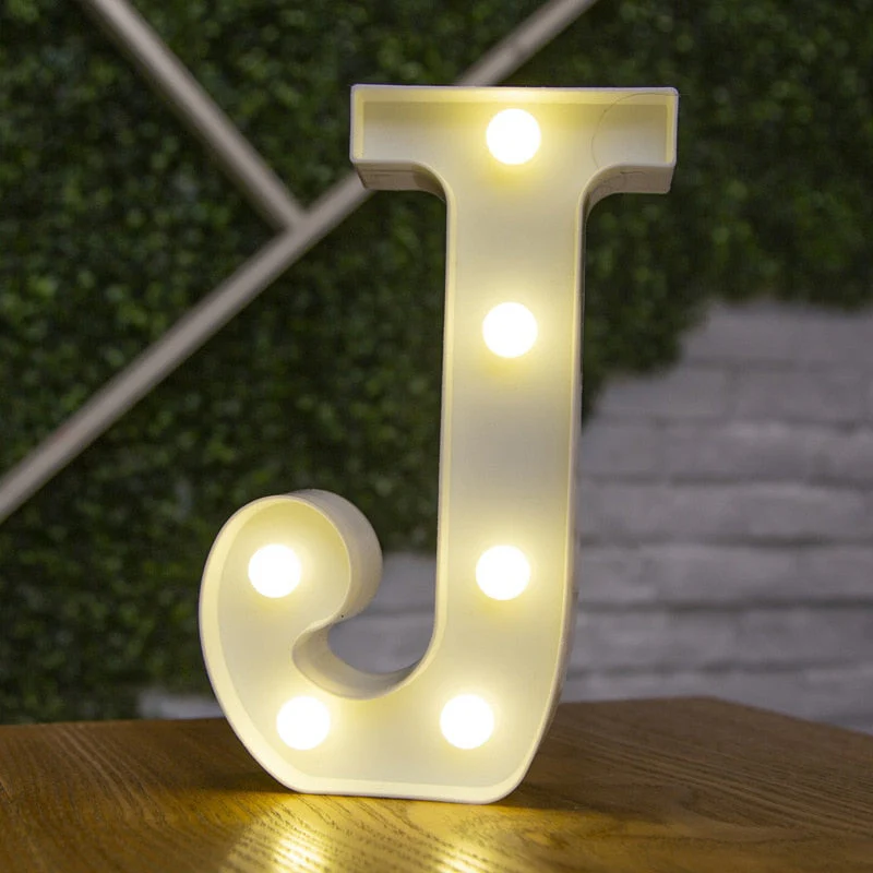 HULIANFU Luxury Alphabet Letter LED Lights Luminous Number Lamp  Battery Night Light for Home Wedding Birthday Christmas Party Decoration - Deanwangkt