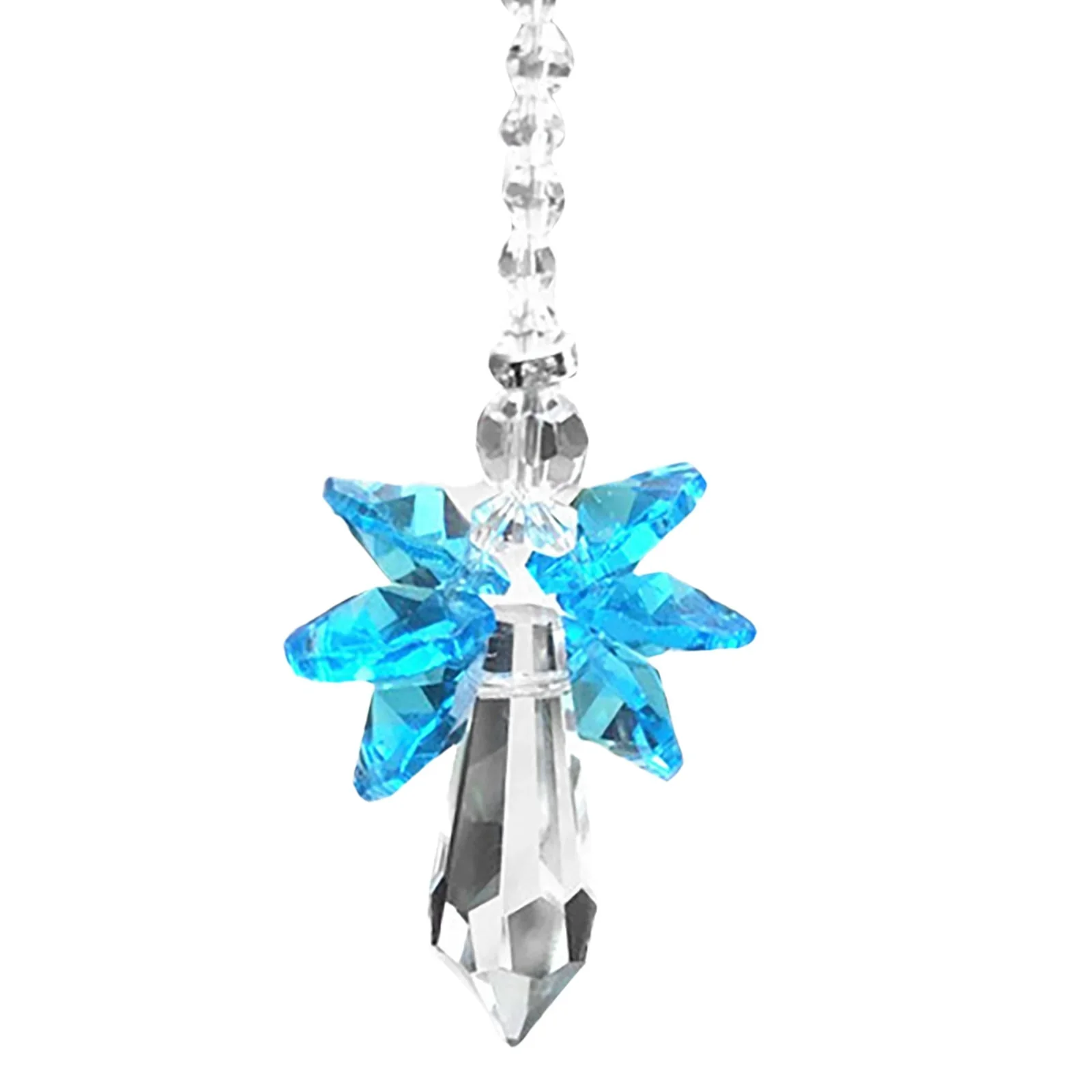 HULIANFU Modern Rainbow Crystal Angel Chakra Suncatcher Charm Window Door Wind Chimes Living Room Hanging Decorations Car Pendant - Deanwangkt