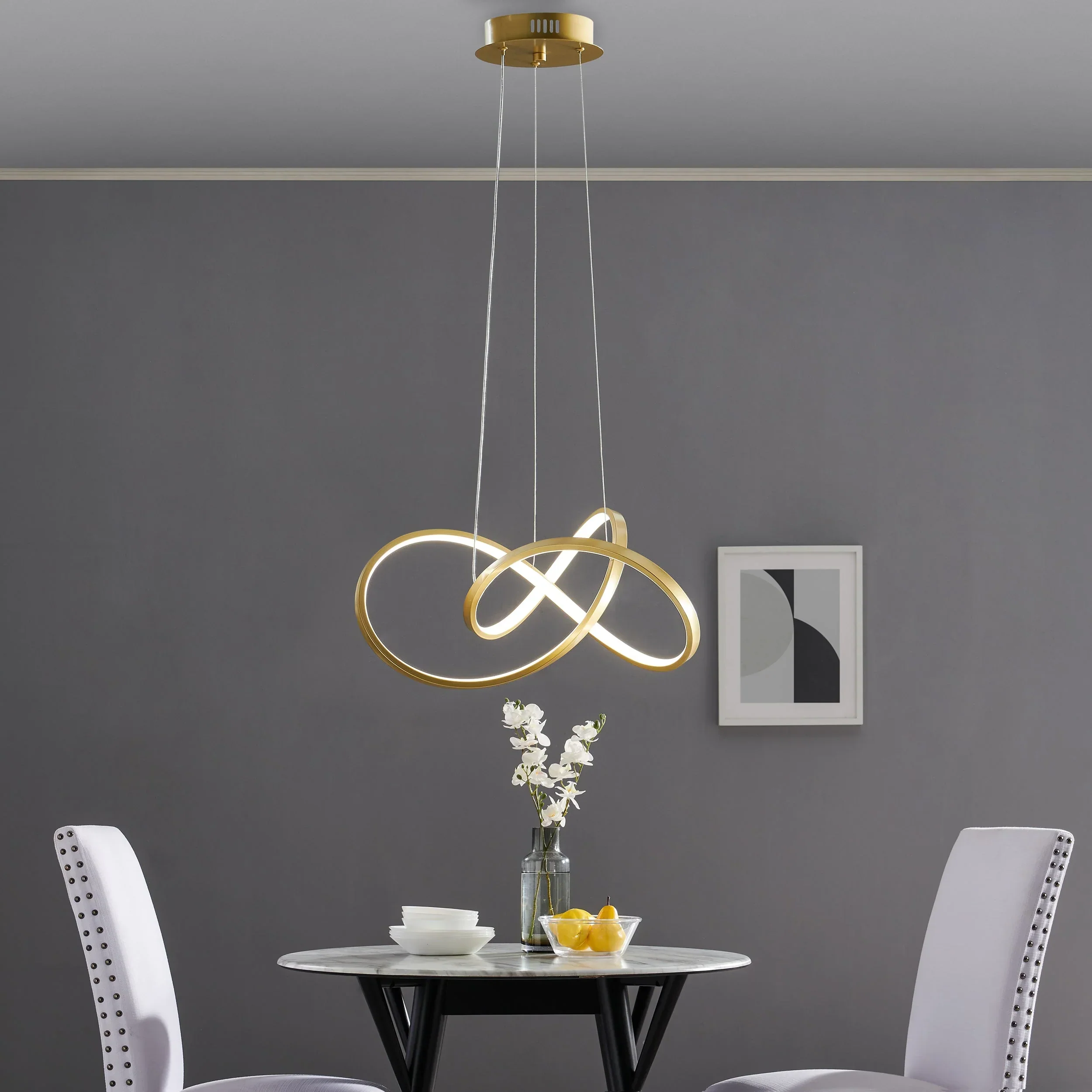 Knotted Design LED Chandelier in 3 Finishes