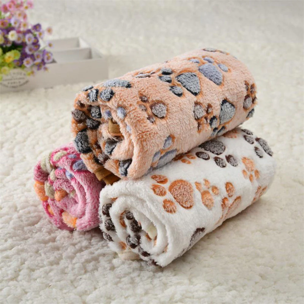 HULIANFU Soft and Fluffy Light Thin Pet Blanket Cute Cartoon Pattern Dog Bed Mat Warm and Comfortable Bed Blanket for Cats Pet Supplies - Deanwangkt