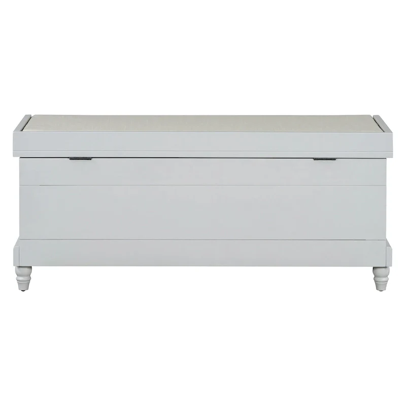 Classic Fluted Shoe Bench with Cushion & 3 Drawers