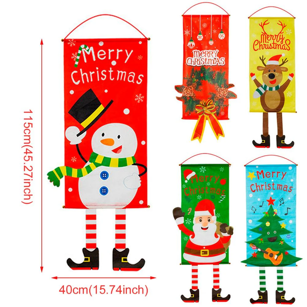 HULIANFU Merry Christmas Hanging Flag Christmas Decorations For Home Door Christmas Ornaments Xmas Gifts Navidad Decor 2026  New Year - Deanwangkt