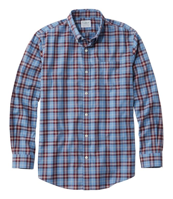 Men's Wrinkle-Free Kennebunk Sport Shirt, Slightly Fitted Check