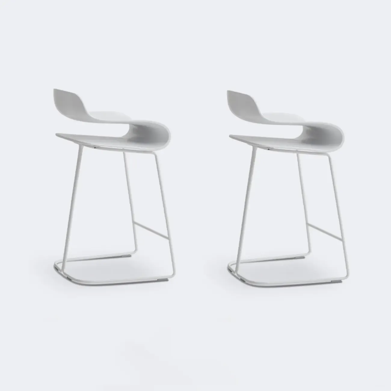 Industrial Plastic Steel Frame Low Back Armless Bar Stool