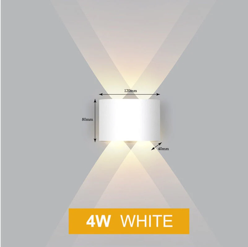 HULIANFU Led Wall Lamp Aluminum Outdoor IP65 Waterproof Up Down Wall Light For Home Stair Bedroom Bedside Bathroom Corridor Lighting - Deanwangkt