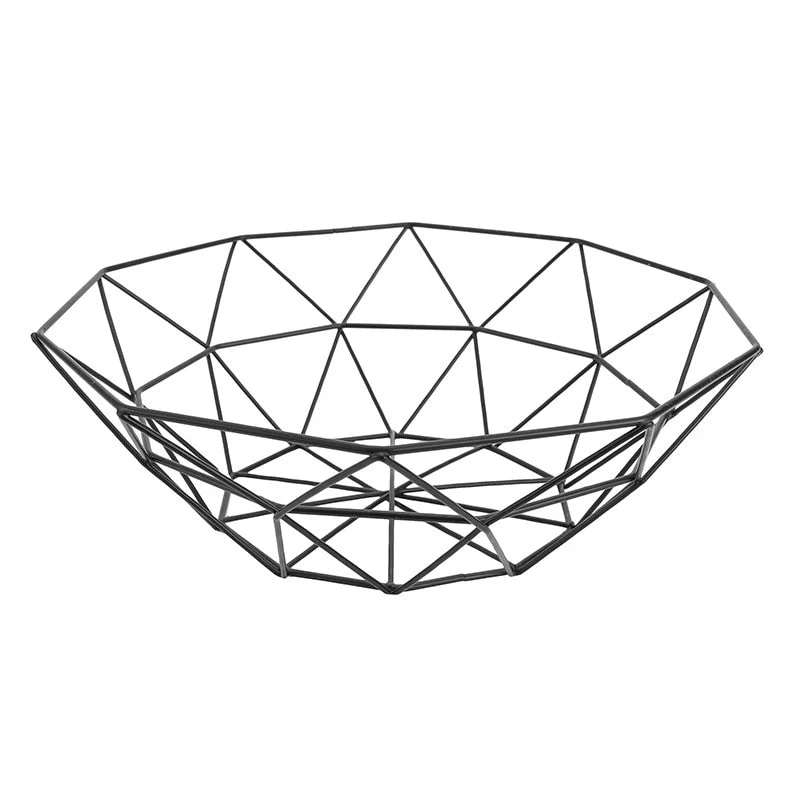 HULIANFU Kitchen Basket Container Bowl Metal Wire Basket Kitchen Drain Rack Fruit Vegetable Storage Holder Snack Tray Storage Bowl - Deanwangkt