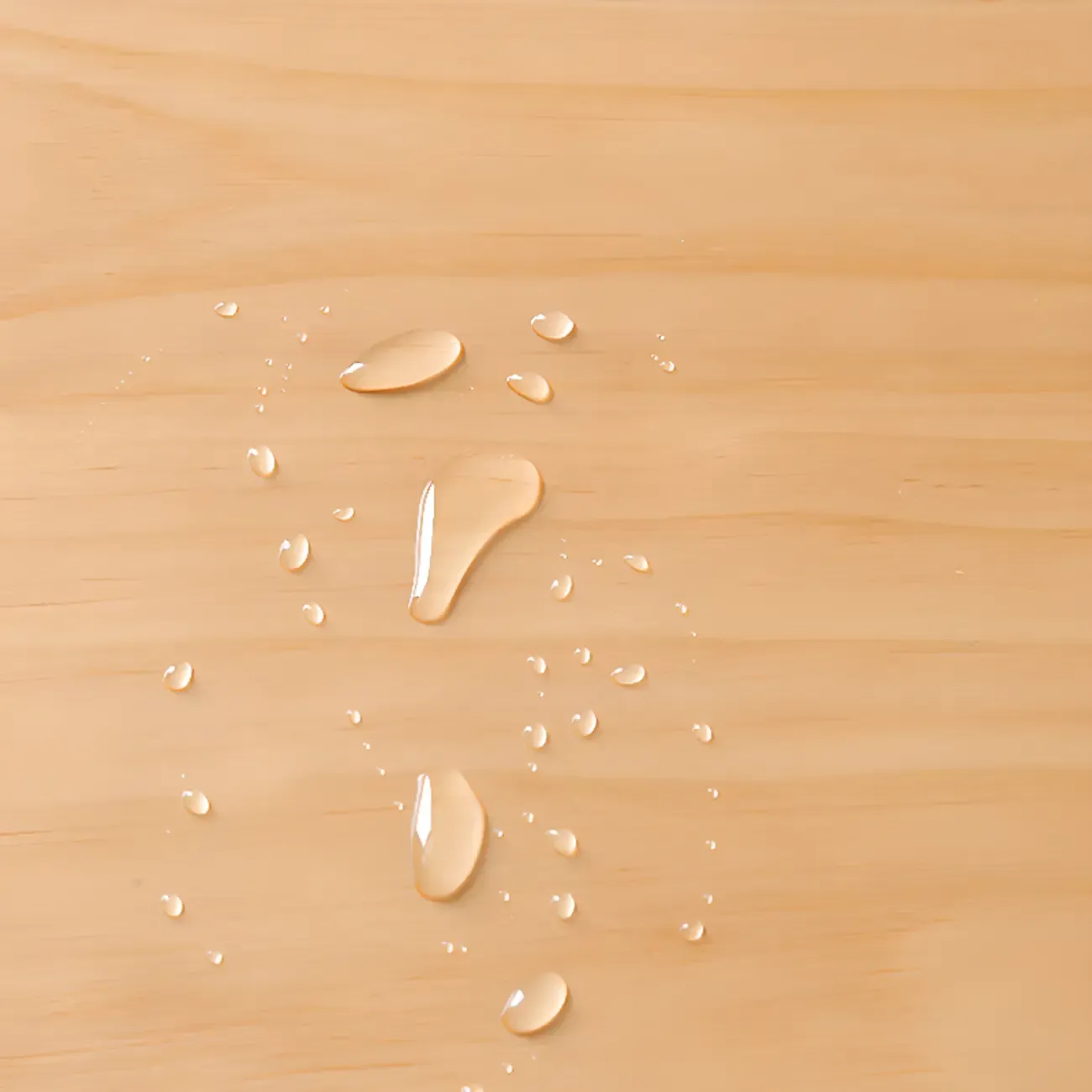 Natural Wood Square Block Base Chairside Table