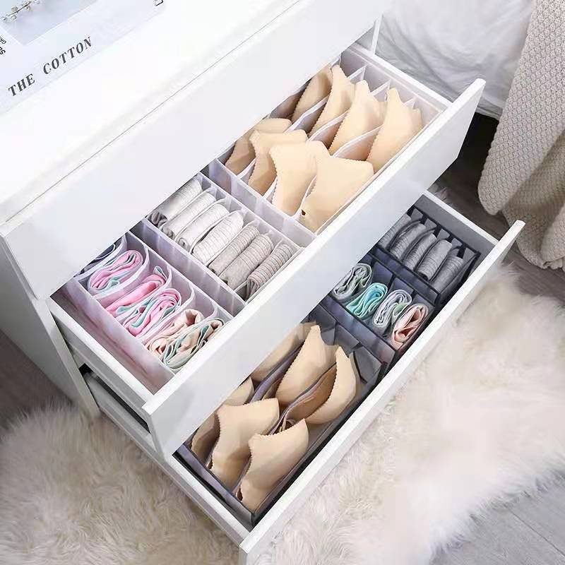 HULIANFU Underwear Bra Organizer Storage Box Drawer Closet Organizers Divider Boxes For Underwear Scarves Socks Bra - Deanwangkt
