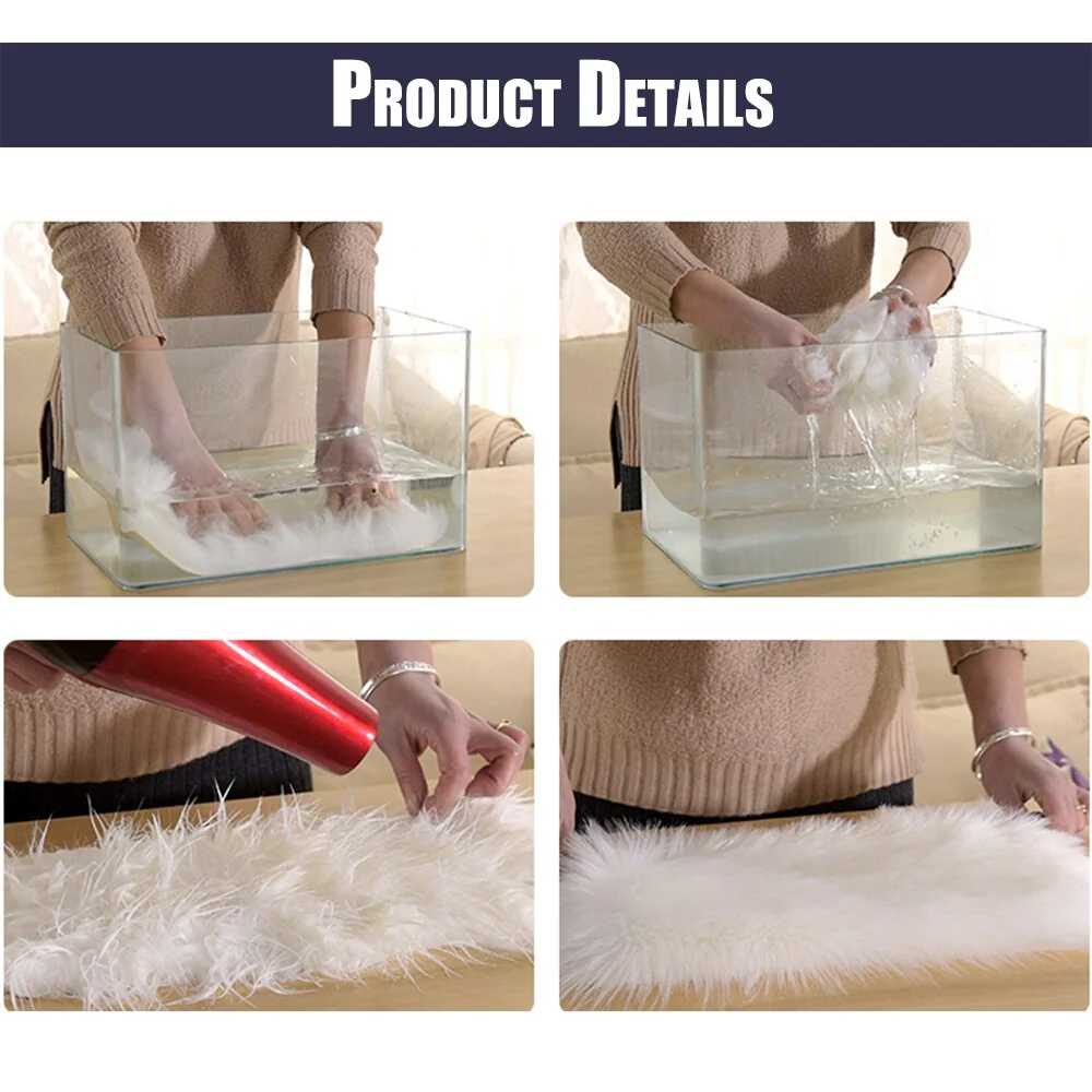 HULIANFU Sofa Pillow Cover+Inner Shaggy Pillow Love Heart Cushion Cover Faux Fur Sheepskin Pillow Case Living Room Decorative Pillowcases - Deanwangkt
