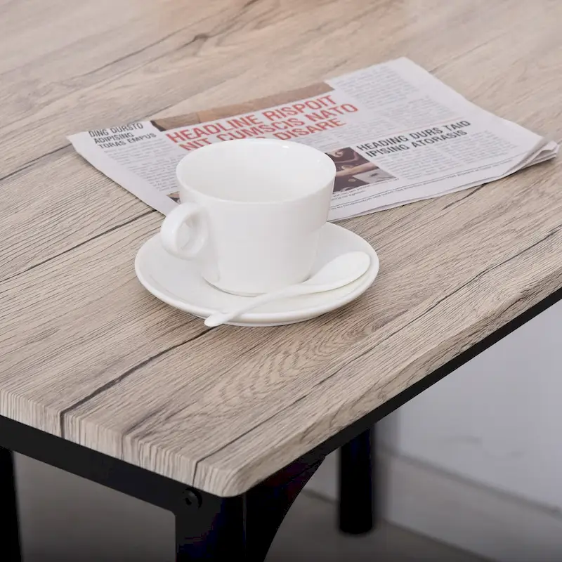 HOMCOM Modern 5-Piece Wooden Dining Kitchen table set 1 Table 4 Chairs Metal legs