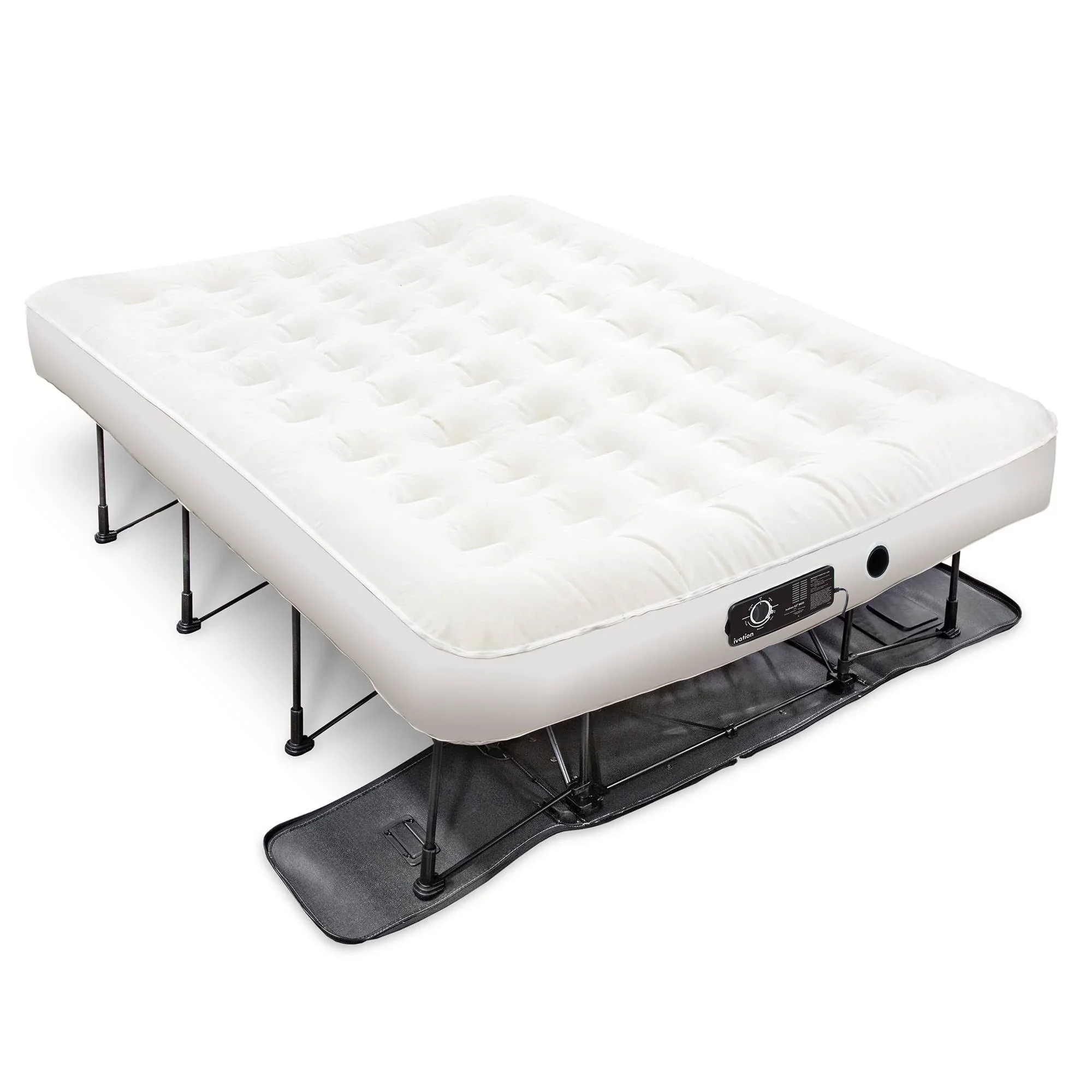 Ivation EZ-Bed Queen Air Mattress with Built in Pump, Deflate Defender Technology Inflatable Mattress