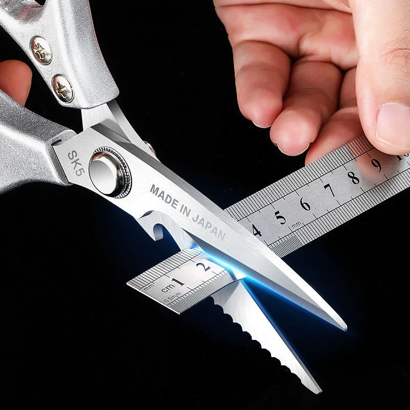 HULIANFU Multifunctional Kitchen Tools Kitchen Scissors Stainless Steal Meat Vegetable Cutting Scissors Chicken Bone Scissor Can Opener - Deanwangkt