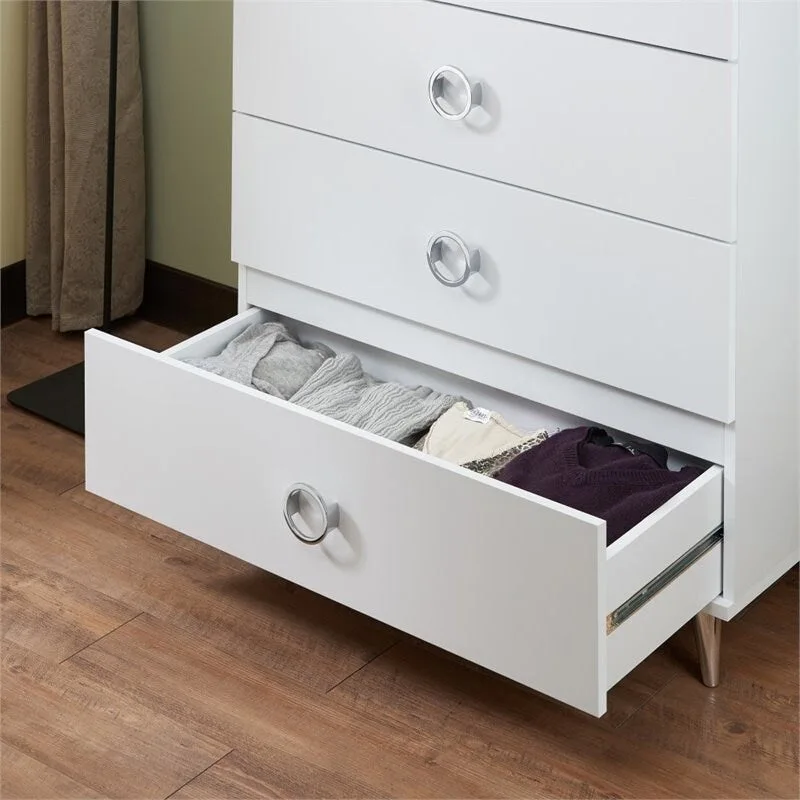 Modern Rectangular Wooden 5-Drawers Chest