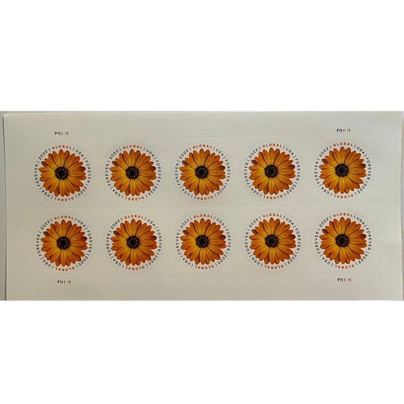 African Daisy 2022, (Global), (Sheet of 10) - TWENTYSTAMPS